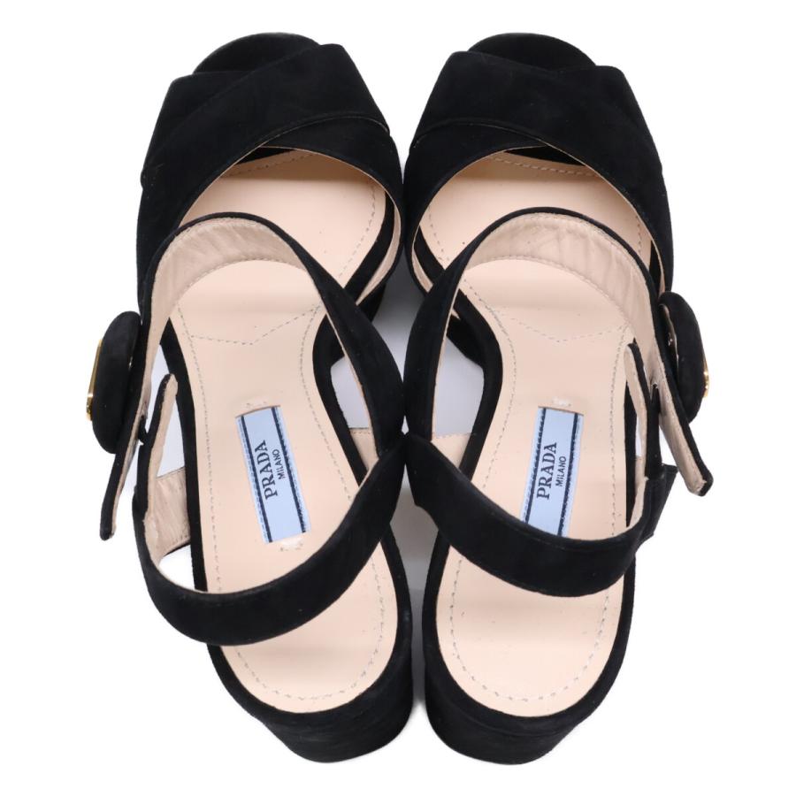 PRADA（プラダ） 新品同様/ 95537 1XP985 スエード チャンキーヒール