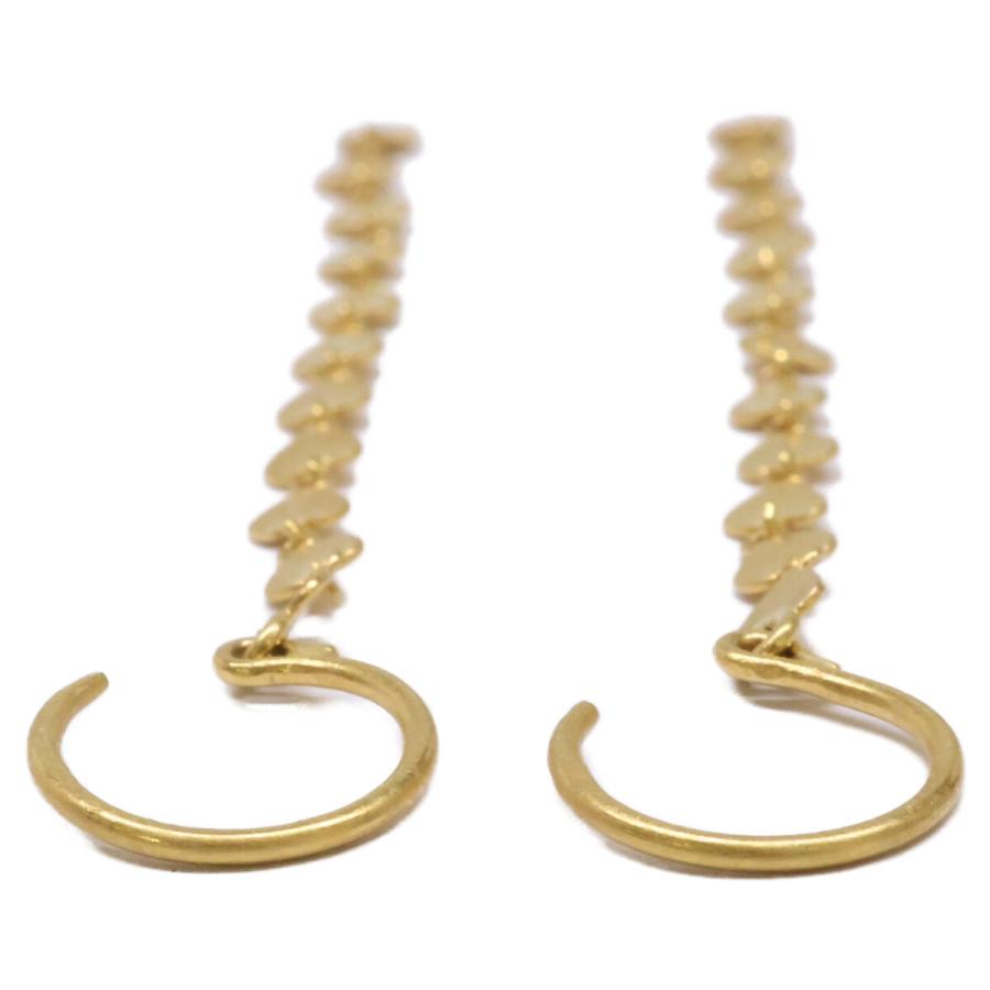 マリーエレーヌドゥタイヤック　22k ロング ハート パイエット ピアス10連 美品/ Marie-Helene de Taillac マリーエレーヌドゥタイヤック K22YG