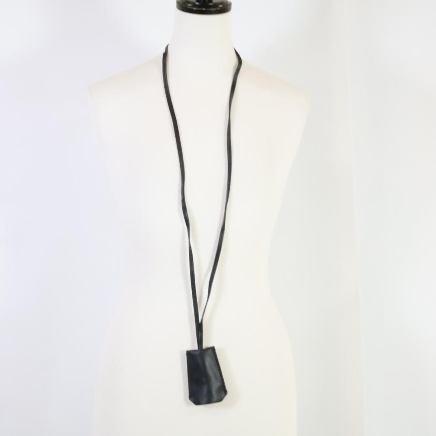 美品 ZANCHETTI ザンケッティ クロシェット レザー ネックレス 