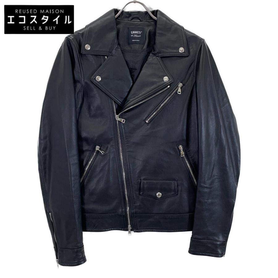 EMMETI エンメティー CORBY コルビー ブラック ラムスキン ダブル