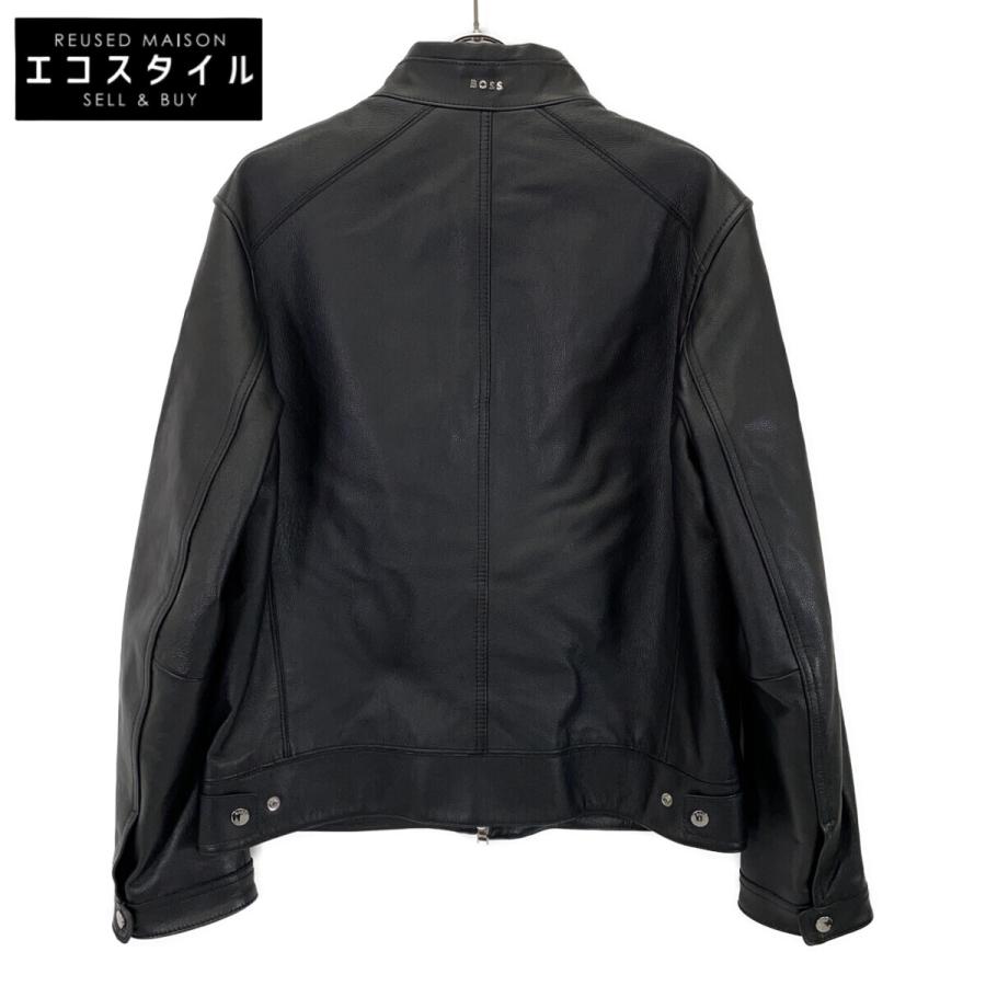BOSS ボス 10257647 H-Mansell2 ブラック ラムレザー シングルライダース 50 BOSS ボス 10257647 H-Mansell2 ブラック ラムレザー シングル