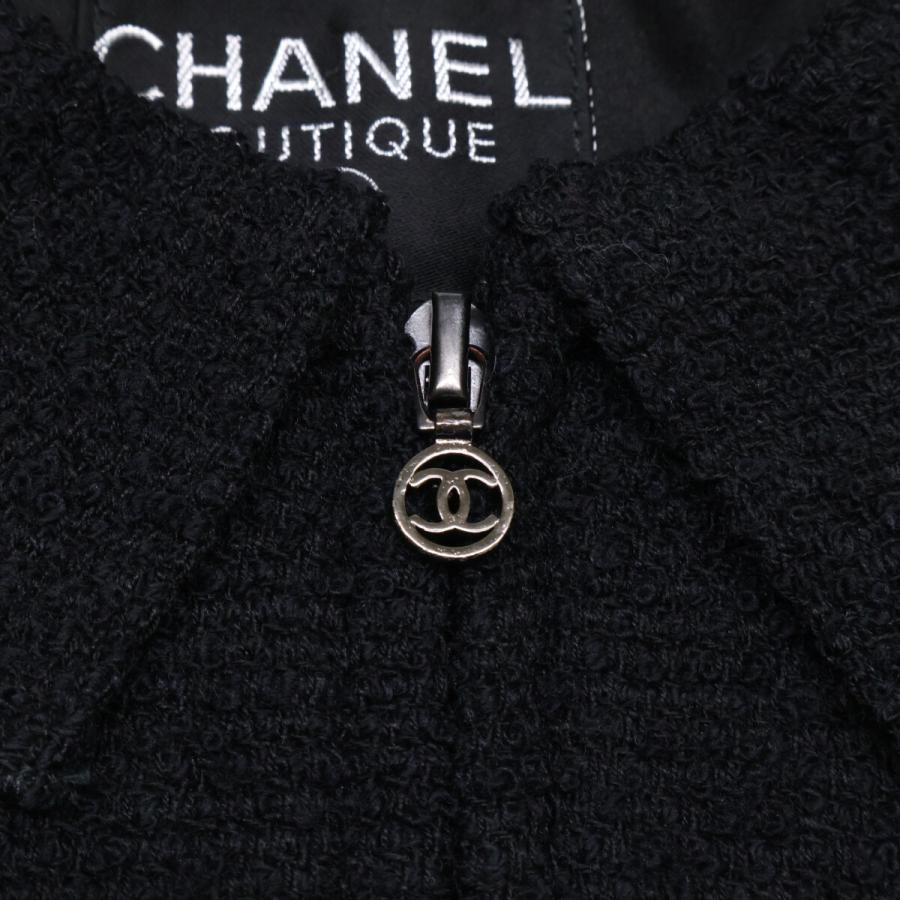 美品/  CHANEL シャネル P09679V05945 97A ツイード ジャケット/スカート セットアップ 40 ブラック レディースの画像