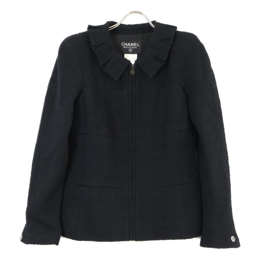 美品/  CHANEL シャネル P09679V05945 97A ツイード ジャケット/スカート セットアップ 40 ブラック レディースの画像