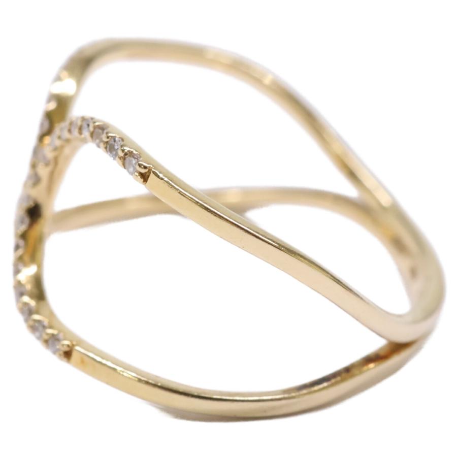 ete（エテ） 美品 K18 0.13 パーティクル ダイヤモンド リング 指輪