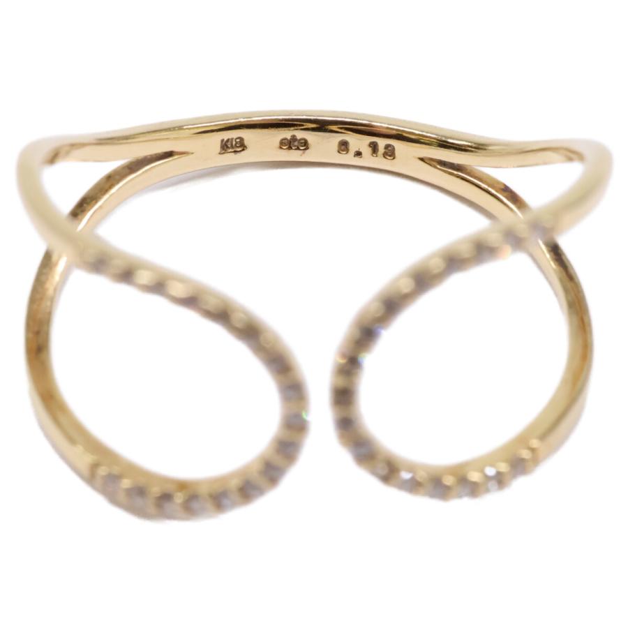 ete（エテ） 美品 K18 0.13 パーティクル ダイヤモンド リング 指輪