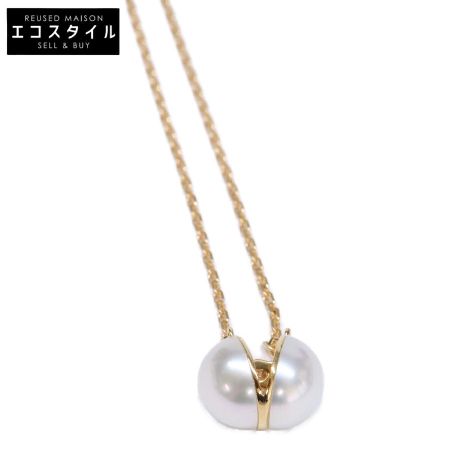 美品 TASAKI タサキ K18YG パール＆ダイヤモンド インブルーム