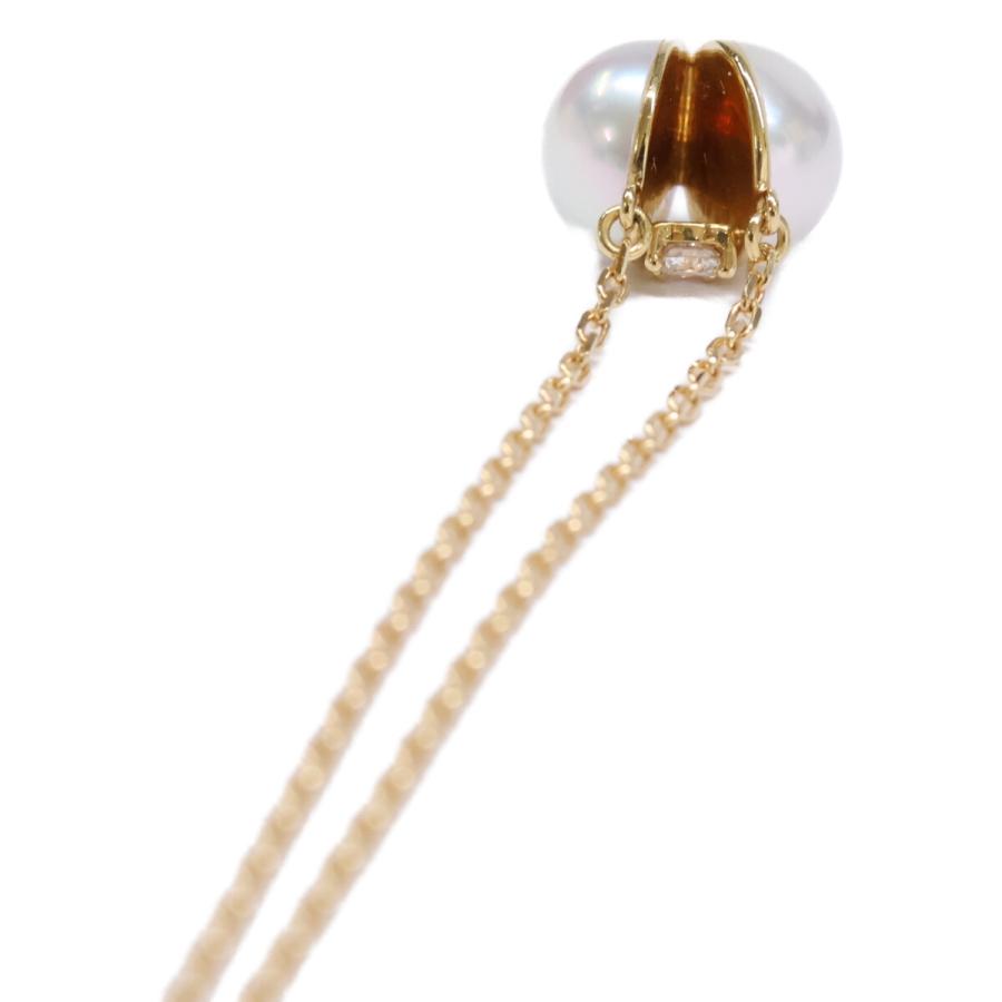 美品 TASAKI タサキ K18YG パール＆ダイヤモンド インブルーム