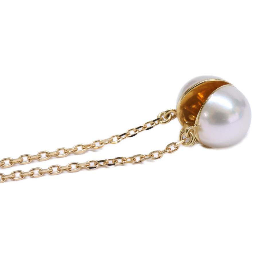 美品 TASAKI タサキ K18YG パール＆ダイヤモンド インブルーム