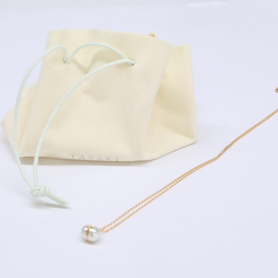 美品 TASAKI タサキ K18YG パール＆ダイヤモンド インブルーム