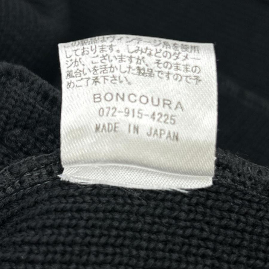 BONCOURA ボンクラ ネイビー ウール ニットカーディガン ネイビー 40