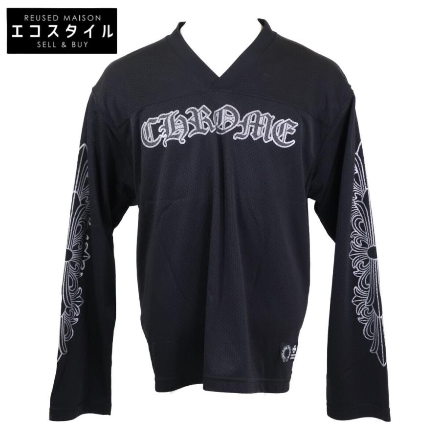 美品/ Chrome Hearts クロムハーツ MESH WARM UP JERSEY CHプリント 