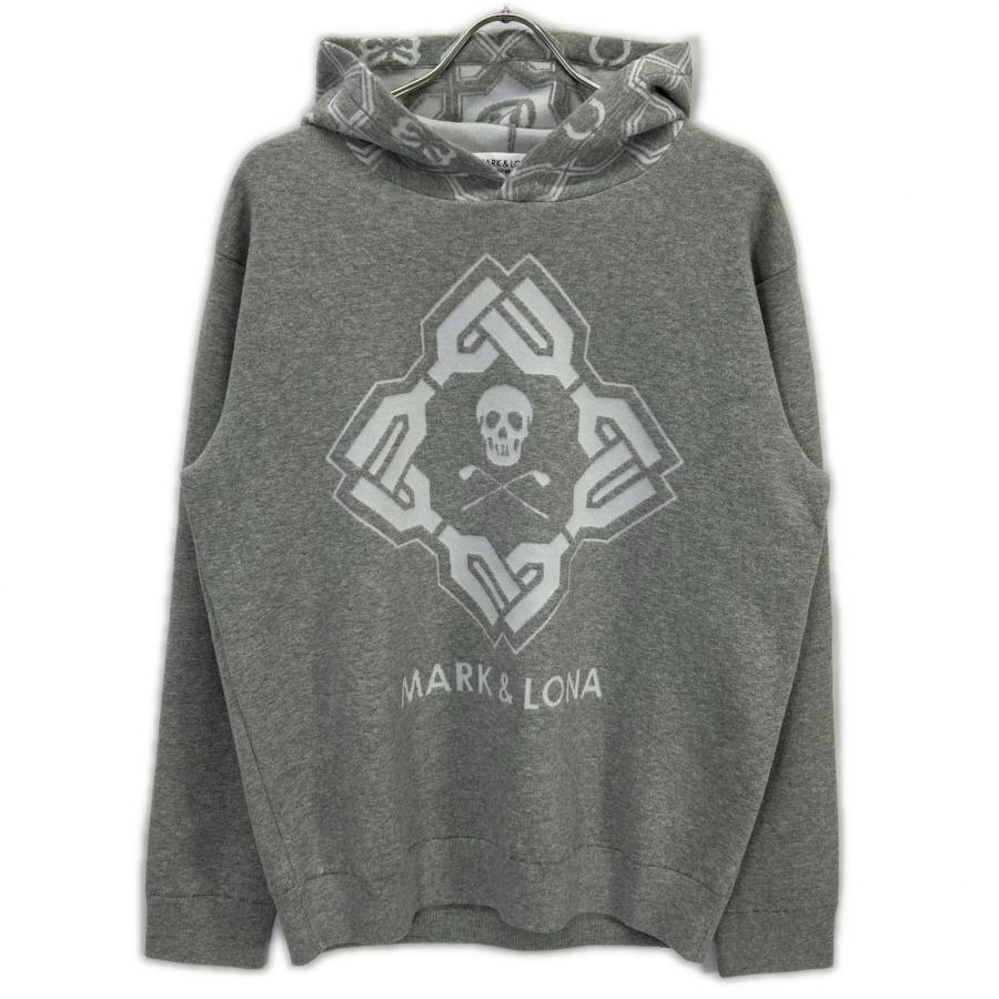 美品】MARK&LONA パーカー グレー ニットフーディ スウェット 【公式通販】