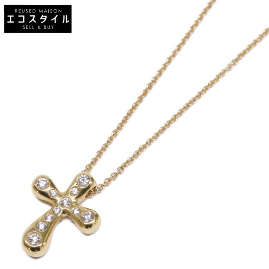 TIFFANY&Co.ティファニー　750YGドッツクロスネックレス　ペレッティ TIFFANY&Co.（ティファニー） 750YG 11Pダイヤモンド エルサペレッティ
