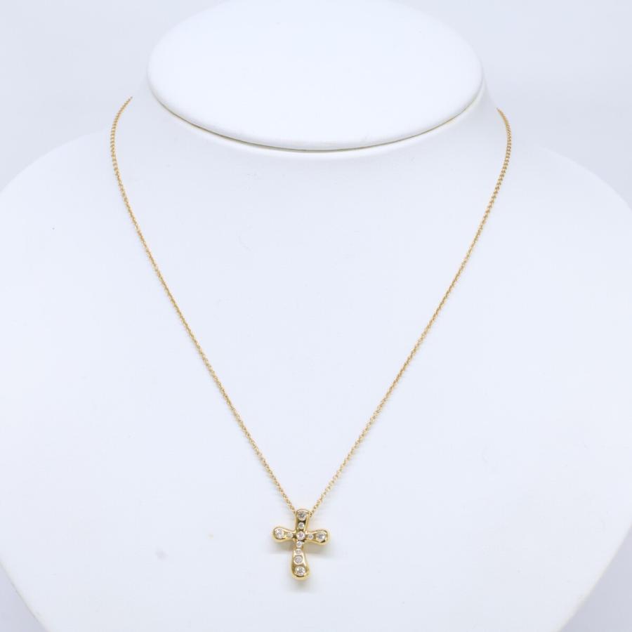 TIFFANY&Co.ティファニー　750YGドッツクロスネックレス　ペレッティ TIFFANY&Co.（ティファニー） 750YG 11Pダイヤモンド エルサペレッティ