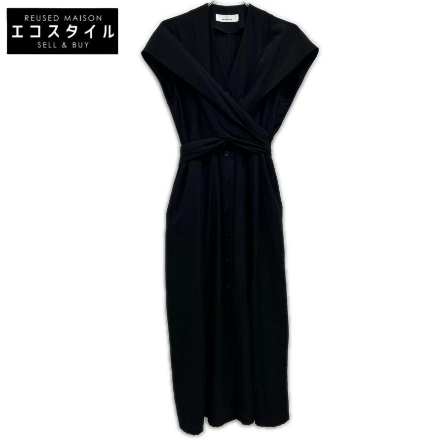 AKIRA NAKA アキラナカ AS2526-BK Valeria knot panel dress ブラック