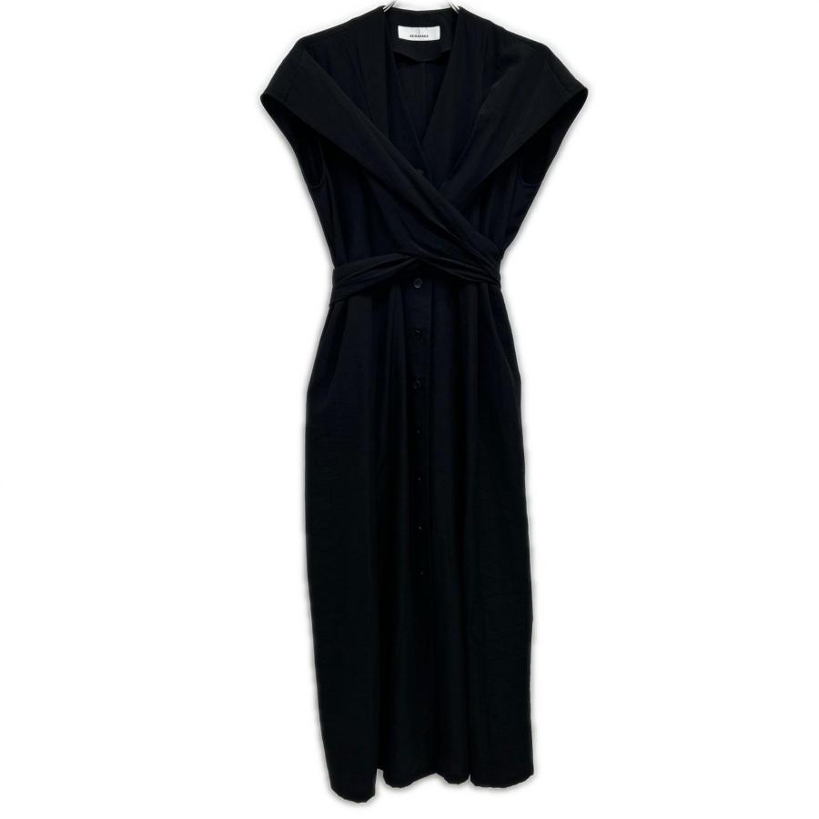AKIRA NAKA アキラナカ AS2526-BK Valeria knot panel dress ブラック