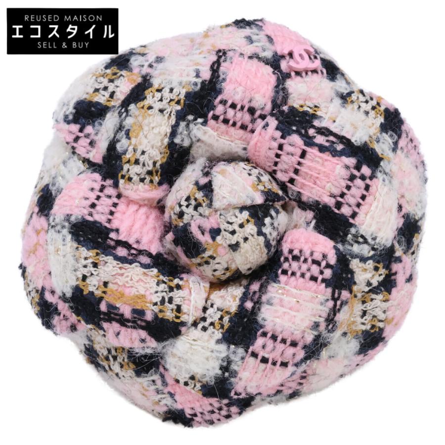 CHANEL（シャネル） 美品 23K AA9624 ツイード カメリア ブローチ