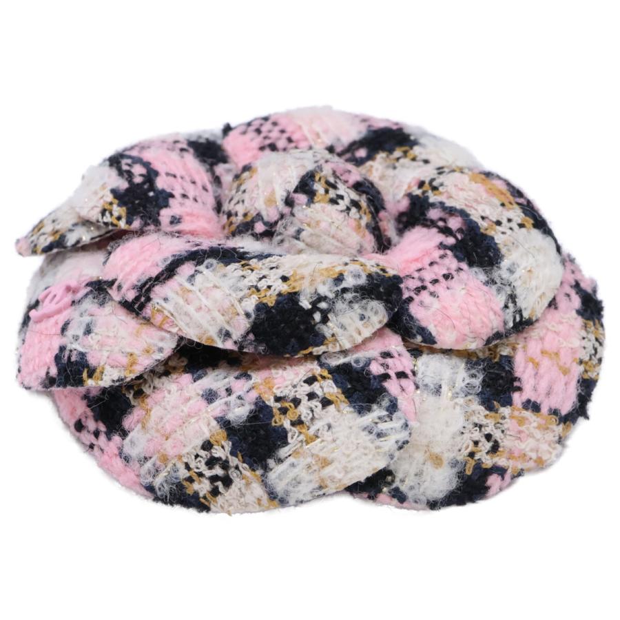 CHANEL（シャネル） 美品 23K AA9624 ツイード カメリア ブローチ