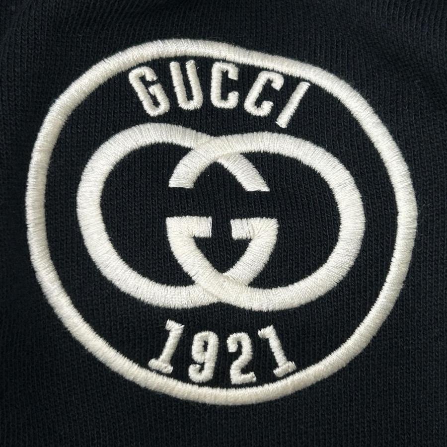 GUCCI グッチ ブラック 756592 コットンジジャージーフーデットスウェットシャツ ブラック XXS トップス レディース 中古_7
