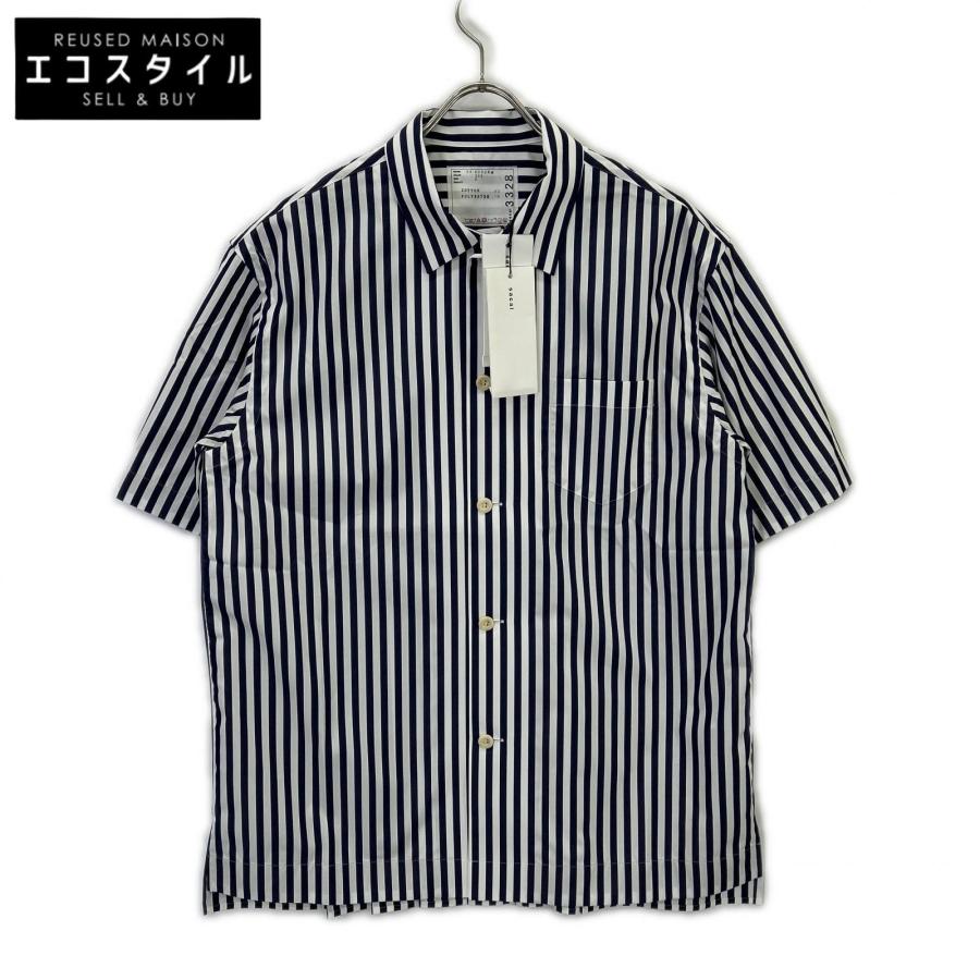 sacai（サカイ） 新品同様/24年製 24-03328M ストライプ 半袖シャツ 2