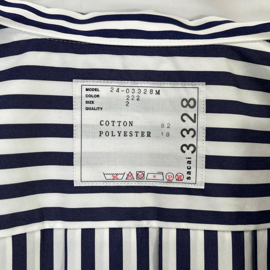 sacai（サカイ） 新品同様/24年製 24-03328M ストライプ 半袖シャツ 2