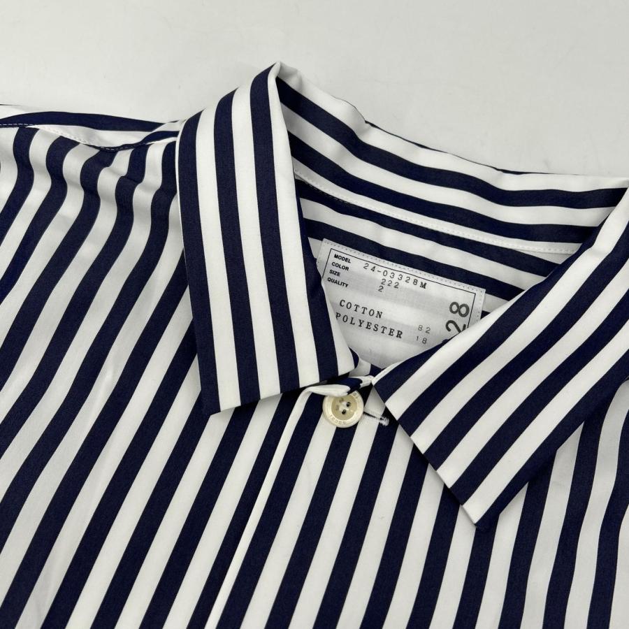 sacai（サカイ） 新品同様/24年製 24-03328M ストライプ 半袖シャツ 2 