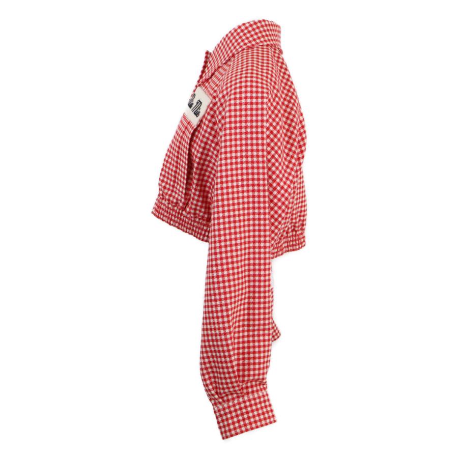 美品 MIU MIU クロップドブルゾン 2021年 チェック ジャケット L トレンドのチェック《Miu Miu》ギンガムチェックジャケット (MiuMiu