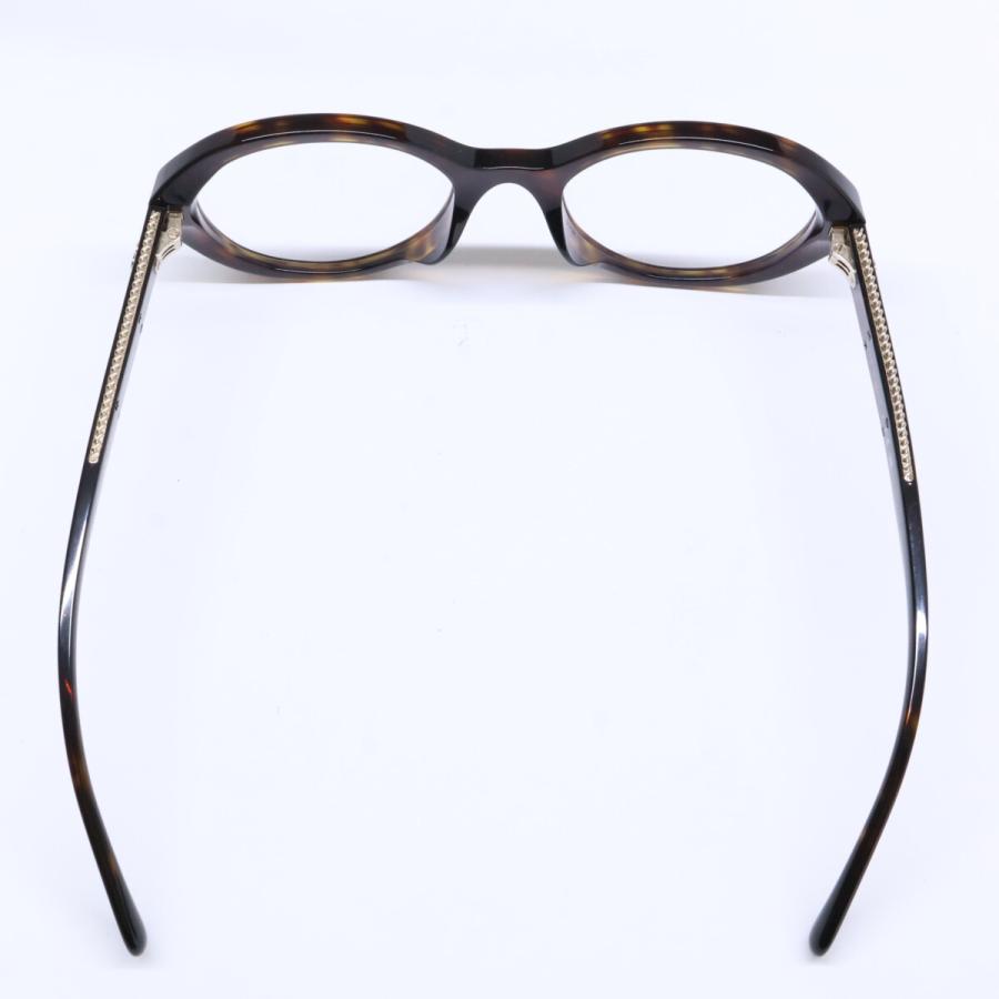 美品 CHANEL シャネル 3459-A c.714 ココマーク チェーンデザイン ラウンドシェイプ メガネフレーム 眼鏡 51□20 140 レディースの画像