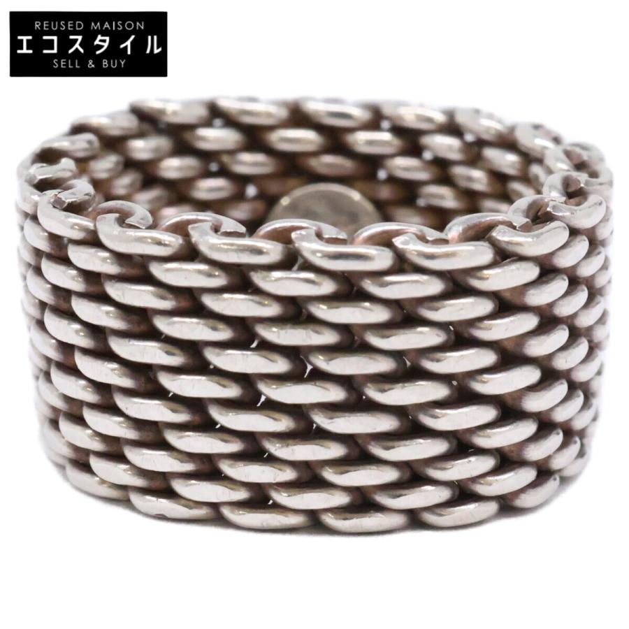 【美品】TIFFANY&Co. メッシュリング SV925 TIFFANY&Co.（ティファニー） 925 メッシュ リング 指輪 レディース