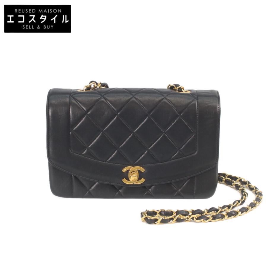 シャネル CHANEL ダイアナ22 A01164 2番台 ブラック ゴールド金具 ラムスキン レディース ショルダーバッグ シャネル CHANEL ダイアナ22 A01164 2番台 ブラック ゴールド金具