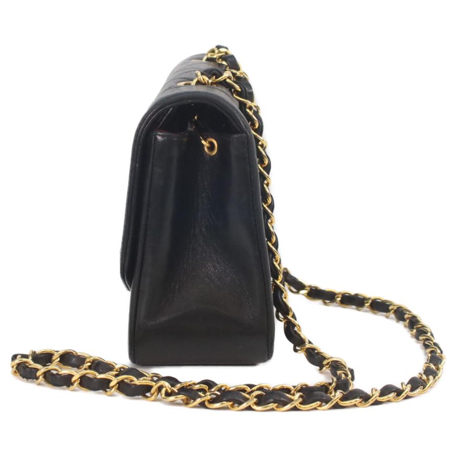 シャネル CHANEL ダイアナ22 A01164 ブラック/ゴールド金具 ラムスキン レディース ショルダーバッグ CHANEL（シャネル） A01164 黒 マトラッセ ラムスキン ゴールド金具