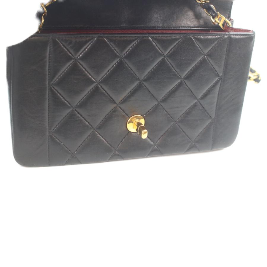 シャネル CHANEL ダイアナ22 A01164 ブラック/ゴールド金具 ラムスキン レディース ショルダーバッグ CHANEL（シャネル） A01164 黒 マトラッセ ラムスキン ゴールド金具
