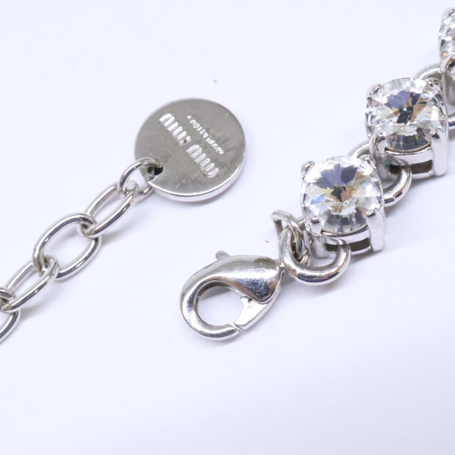 miu miu（ミュウミュウ） 23SS 5JC870 クリスタルロゴ チョーカー