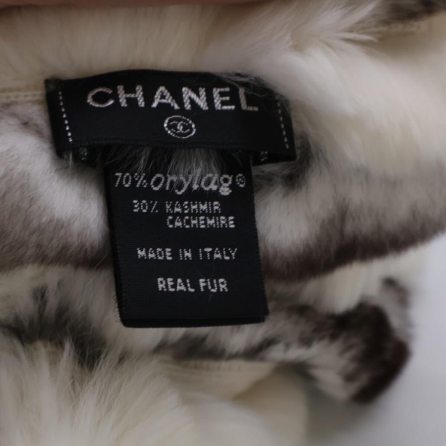 シャネル 美品 ラパン オリラグ x カシミヤ CHANEL（シャネル） 美品 ラパン オリラグ x カシミヤ マフラー