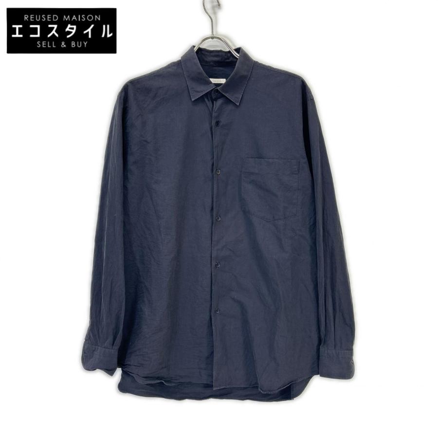 COMOLI コモリ R01-02001 ブラック コットン100 ロングスリーブシャツ