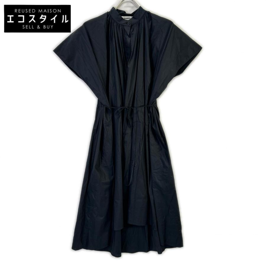 JIL SANDER（ジルサンダー） ネイビー 半袖 シャツワンピース ネイビー 