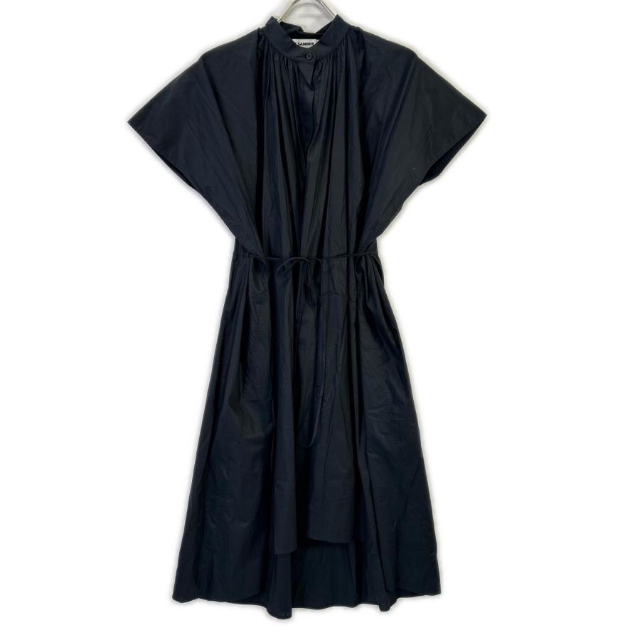 JIL SANDER（ジルサンダー） ネイビー 半袖 シャツワンピース ネイビー 