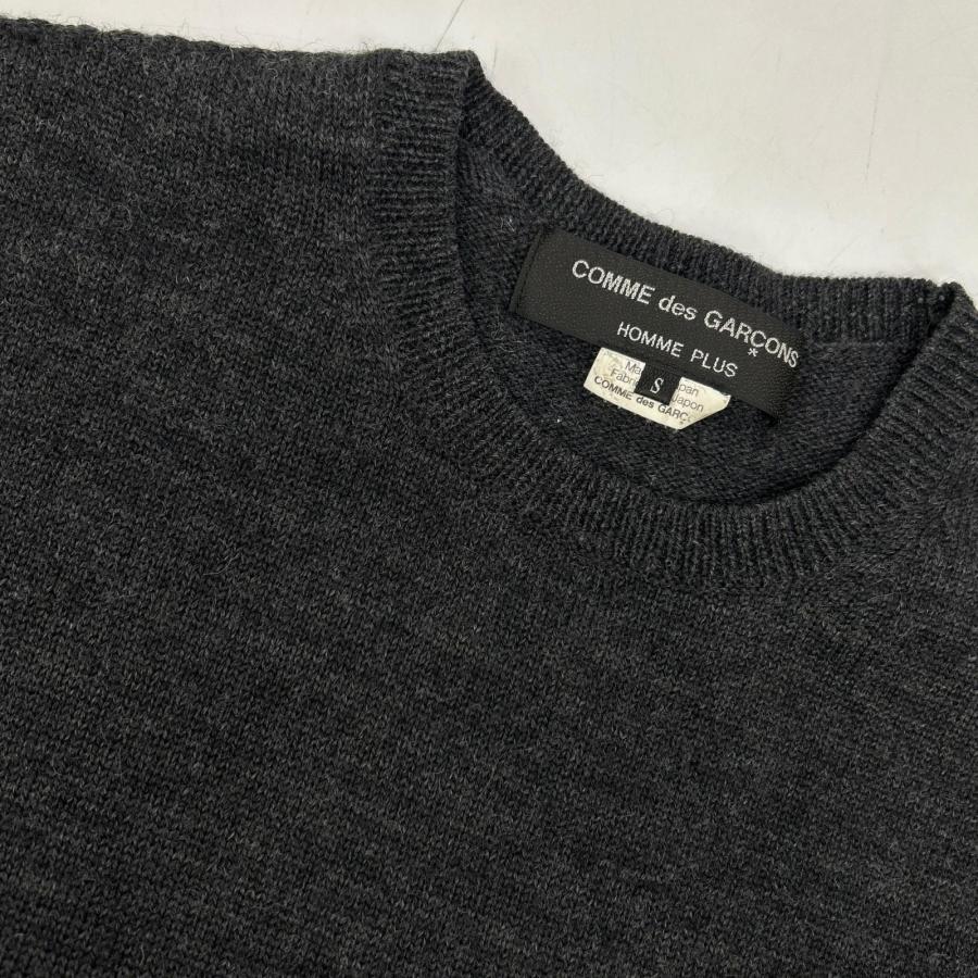 COMMEdesGARCONS HOMME PLUS コムデギャルソンオムプリュス 12年製 PJ-N007 ウール サイドライン クルーネックニット S COMMEdesGARCONS HOMME PLUS コムデギャルソンオムプリュス 12年製 PJ