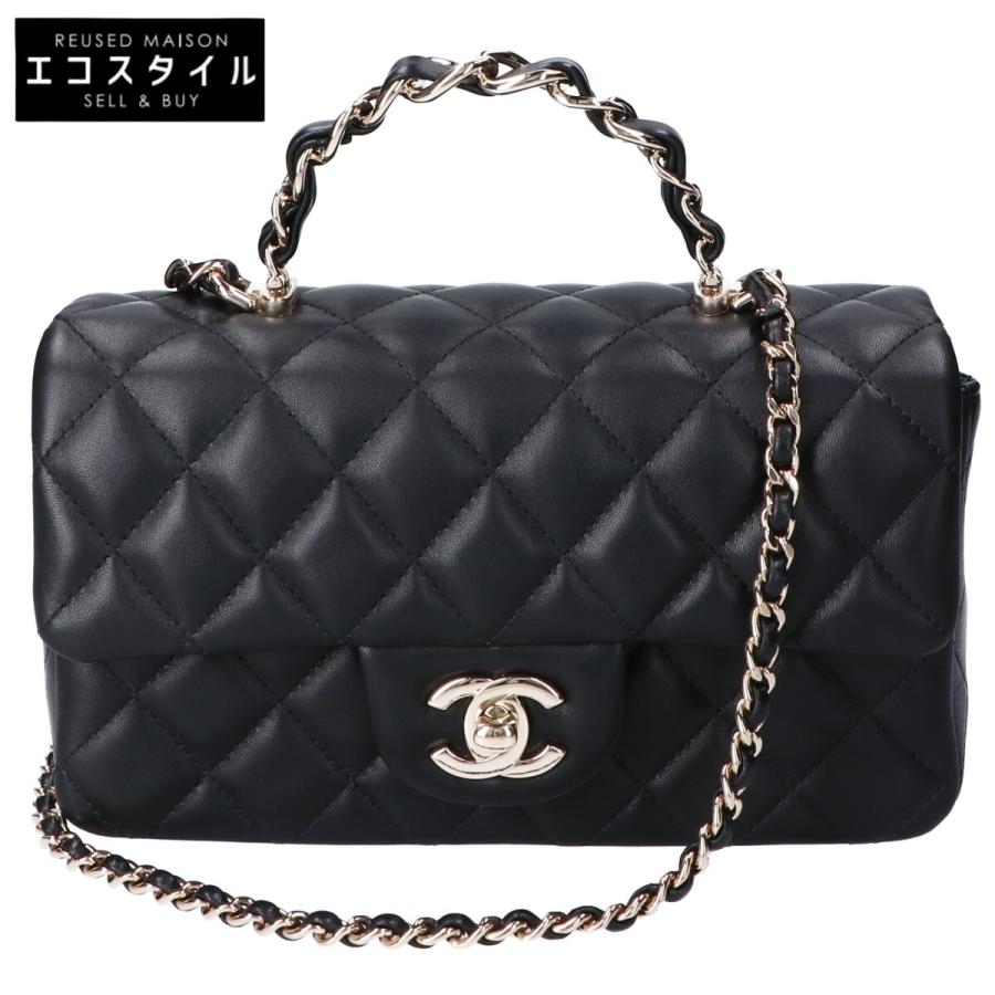 CHANEL（シャネル） 美品 ブラック AS2431 ゴールド金具 ラムスキン 
