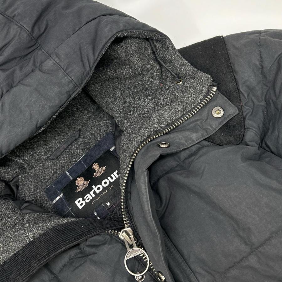 Barbour バブアー ブラック ファイバーダウンコート M コート 