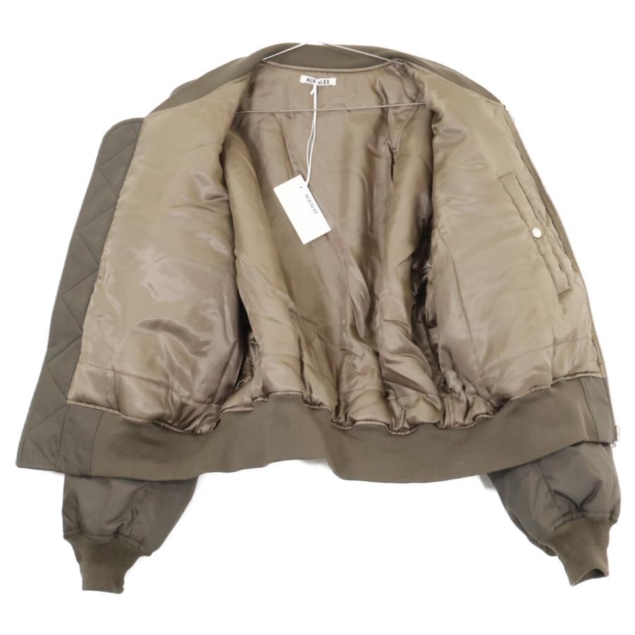 AURALEE オーラリー 【新品同様】A26SB01AR HIGH DENSITY SILK FLIGHT BLOUSON フライトジャケット 4 新品同様/ AURALEE オーラリー A26SB01AR HIGH DENSITY SILK FLIGHT