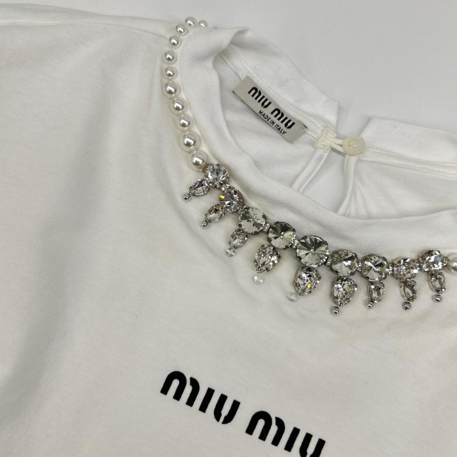 miu miu（ミュウミュウ） ホワイト 21年 MJL783 パール×クリスタル
