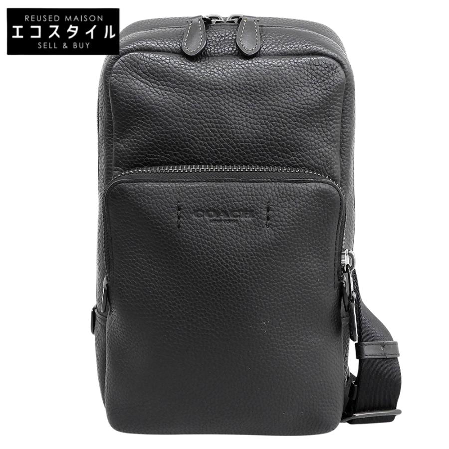 COACH コーチ ゴッサム パック レザー ボディバッグ メンズ ブラック C5331 COACH（コーチ） ゴッサム パック レザー ボディバッグ メンズ