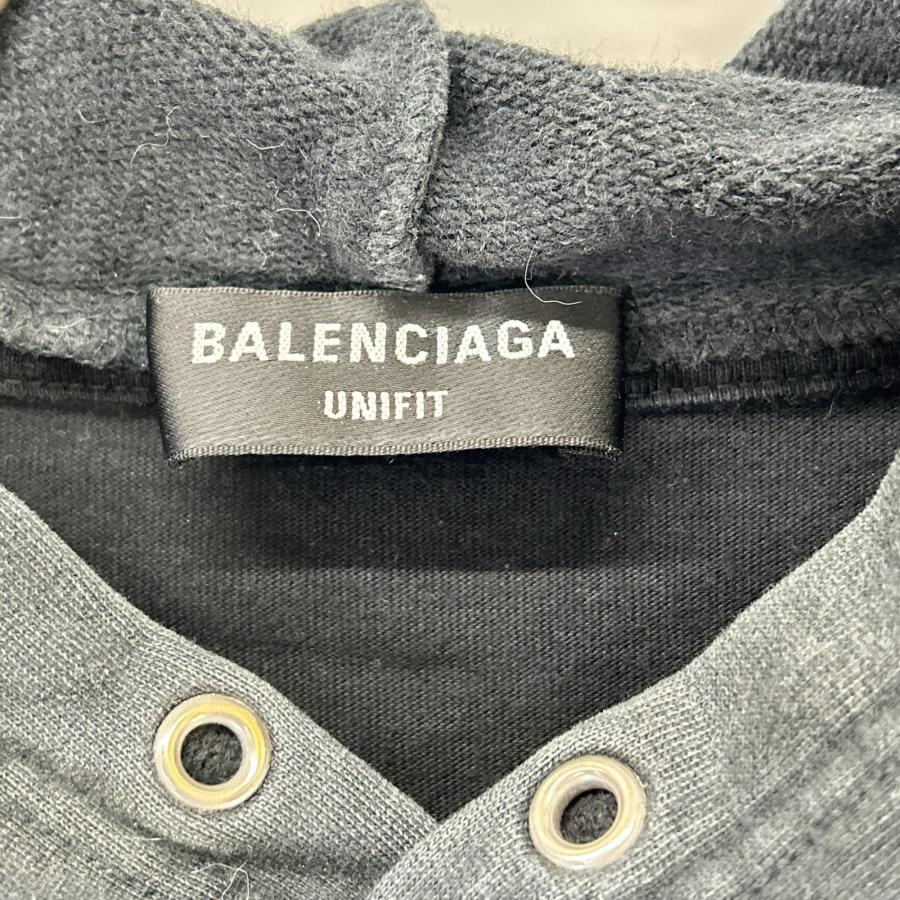 BALENCIAGA バレンシアガ 681029 グラフィックロゴ レイヤードデザイン プルオーバー パーカー M BALENCIAGA（バレンシアガ） 681029 グラフィックロゴ レイヤード