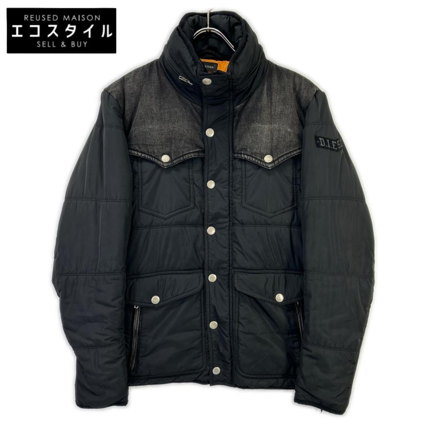 DIESEL デニムジャケット ミリタリー切替 DIESEL（ディーゼル） ブラック 切替 デニム ジャケット ブラック M