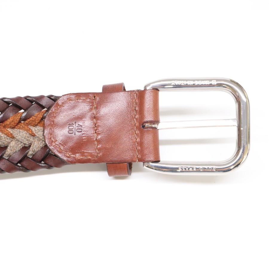 ETRO エトロ 【新品同様】1B668 レザー メッシュ 40/100 ETRO（エトロ） 新品同様 1B668 レザー メッシュ ベルト 40/100 メンズ