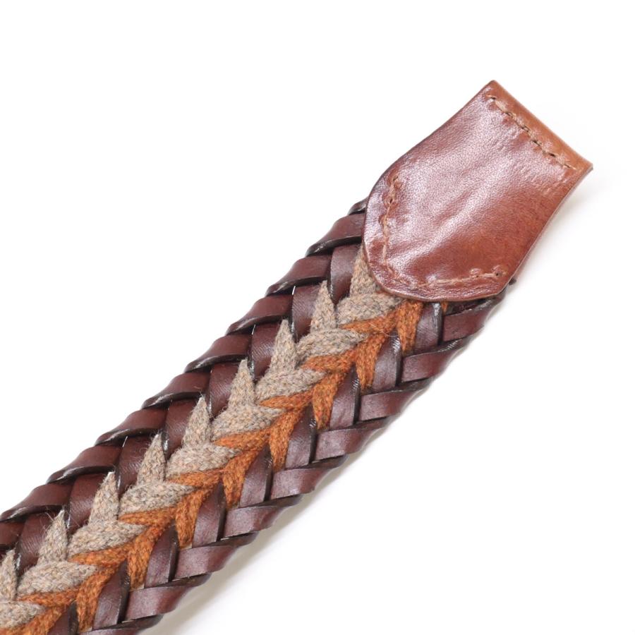 ETRO（エトロ） 新品同様 1B668 レザー メッシュ ベルト 40/100 メンズ
