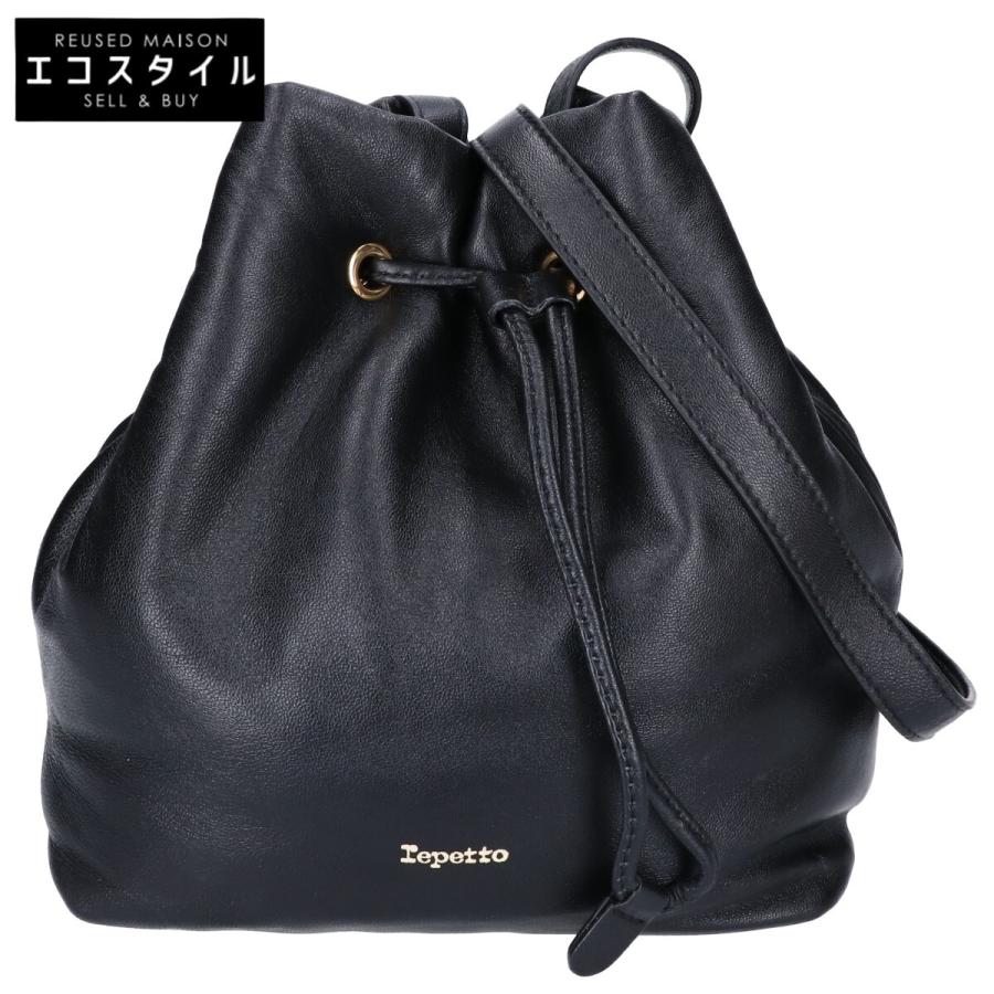 Repetto本革 ショルダーバッグ ブラック repetto（レペット） 美品/ TENDRESSE レザー ショルダーバッグ