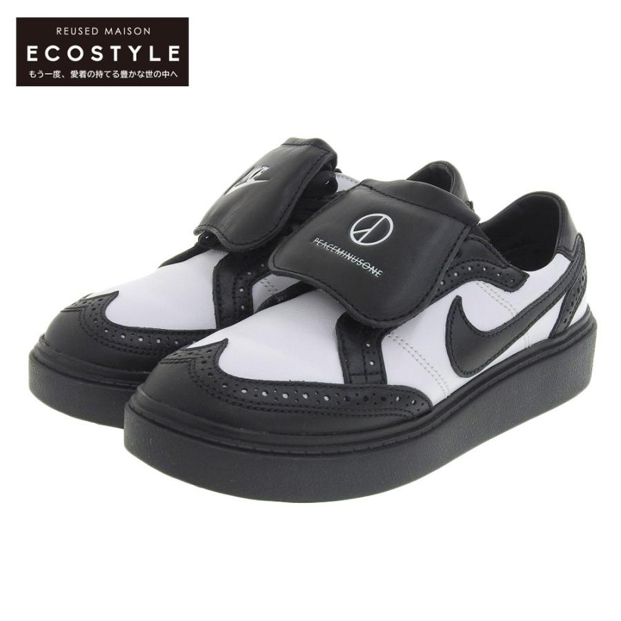 美品 NIKE ナイキ ×PEACEMINUSONE KWONDO 1 レザー スニーカー メンズ 