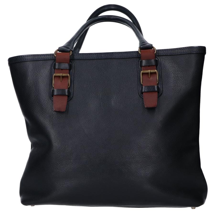 万双 m00000220 シモーネBOX トートバッグ S ネイビー/ブラウン